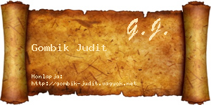 Gombik Judit névjegykártya